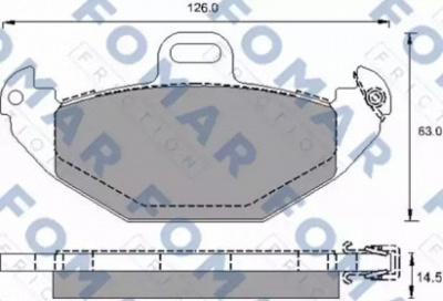 FOMAR FRICTION fo689081 -  Комплект тормозных колодок, дисковый тормоз